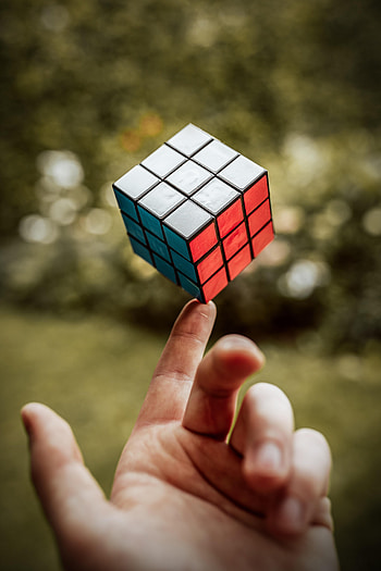 Hand, Miscellanea, Miscellaneous, Fingers, Touching, Touch, Rubik's Cube HD phone wallpaper