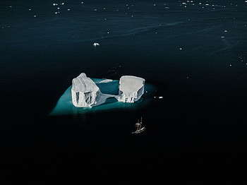 Nature, Snow, View From Above, Ocean, Ship, Iceberg HD wallpaper