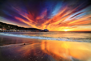 Malibu sea, Beach , Coastal beauty, Serene views HD wallpaper