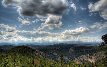 Landscape, Nature, Clouds, Height, Woods, Scaffolding, Expanse, Open Spaces HD wallpaper