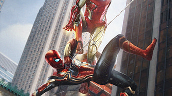 Iron Spider Vs Ironman, iron-man, spiderman, superheroes, artist, artwork, digital-art, artstation HD wallpaper