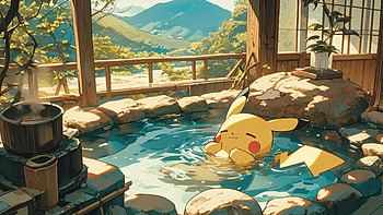 Relaxing Pikachu: A Stunning Anime, Anime, Pokemon, Pikachu HD wallpaper