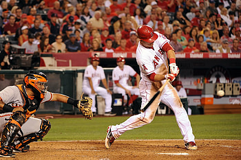 Hitting, Mike Trout HD wallpaper
