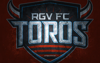 Rio Grande Valley FC Toros, American soccer team, red background, Rio Grande Valley FC Toros logo, grunge art, USL, soccer HD wallpaper