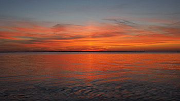 Nice Sunset View Horizon Ocean Water Silhouette Background Reflection On Sea Nature HD wallpaper