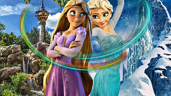 Elsa, Rapunzel HD wallpaper