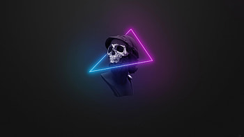 Skull Neon Minimal Logo , skull, minimalism, minimalist, artist, artwork, digital-art HD wallpaper