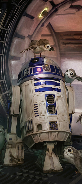 Star Wars, robot, electric blue, Comcis HD phone wallpaper