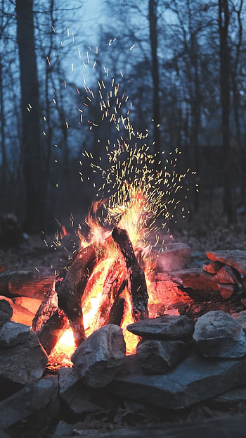 Bonfire, Night Heater HD phone wallpaper