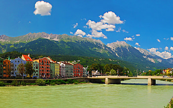 Innsbruck, Alps, austrian cities, mountains, skyline cityscapes, Austria, beautiful nature, Europe HD wallpaper