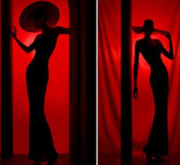Lady Silhouette, black, red, cool, people, hat graphy, silhouette HD wallpaper