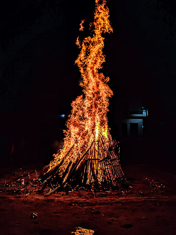 Holika Dahan, heat, fire HD phone wallpaper