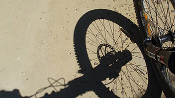 mountain bike wheel, bike, shadow, wheel, mountain HD wallpaper