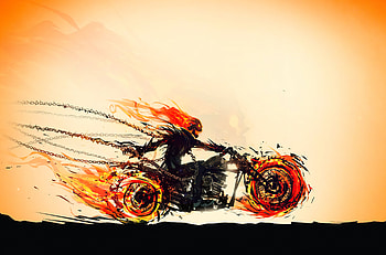 Ghost Rider Hellfire Rider , ghost-rider, superheroes, artist, artwork, digital-art, deviantart HD wallpaper
