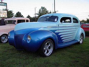 Two Tone Blue Hotrod, blue, hot rod HD wallpaper
