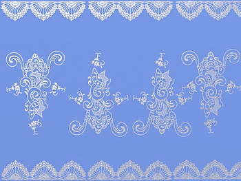white flowered design, flowered, white, design, light blue, flowers HD wallpaper