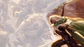 Vibrant , Drizzt Do'Urden artwork, Mythical landscape, Heroic adventures HD wallpaper