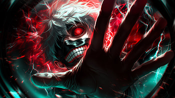 Ken Kaneki Half-Mask - Red and Black Cinematic Anime Aesthetic, Dark Anime, Tokyo Ghoul, Ken Kaneki, Anime Character, Aura HD wallpaper
