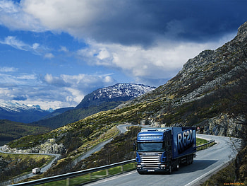 Transport, Landscape, Sky, Roads, Clouds, Trucks HD wallpaper