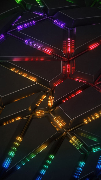 Electric lights, lines, colors HD phone wallpaper
