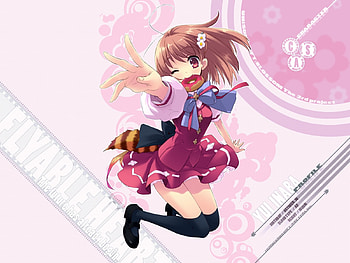 Flyable Heart - Yui Inaba, girl, pink, anime, flyable heart HD wallpaper