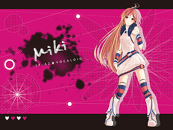 Miki, pink, music, anime, cute, vocaloid, beauty HD wallpaper