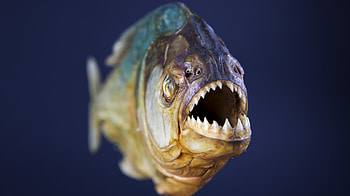 Piranha, eye, Fish, Amazon, Rainforest HD wallpaper