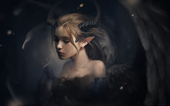 Sorrows of a Demon, fantasy-girls, demon HD wallpaper