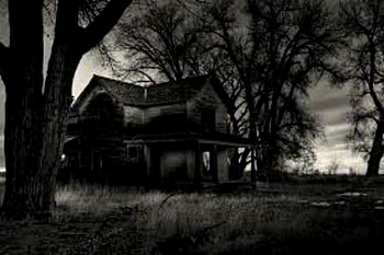 Old Scary House 1, Scary, House, Grass, Trees, Old, Sky, Clouds HD wallpaper