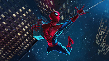 Spider Man Dance Across The Sky, spiderman, artwork, digital-art, artist, superheroes, art, deviantart HD wallpaper