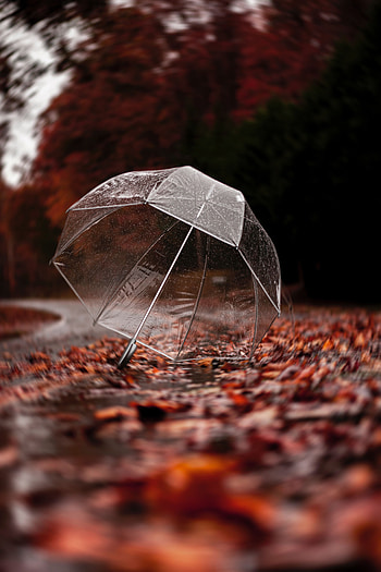 Autumn, Rain, Miscellanea, Miscellaneous, Foliage, Umbrella HD phone wallpaper
