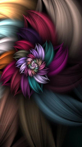 Abstract Flower, colors, flower, Abstract, fractal HD phone wallpaper