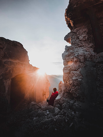 Nature, Rocks, Beams, Rays, Loneliness, Sunlight HD phone wallpaper