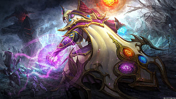 Preview dota 2, carl, invoker, art, magician, cloak HD wallpaper