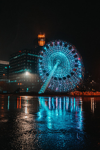 Cities, Night, City Lights, Backlight, Illumination, Attraction, Illuminations HD phone wallpaper