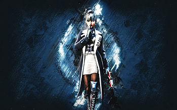 Fortnite Trenchcoa Arctic Operative Kor Skin, Fortnite, main characters, blue stone background, Trenchcoa Arctic Operative Kor, Fortnite skins, Trenchcoa Arctic Operative Kor Skin, Trenchcoa Arctic Operative Kor Fortnite, Fortnite characters HD wallpaper