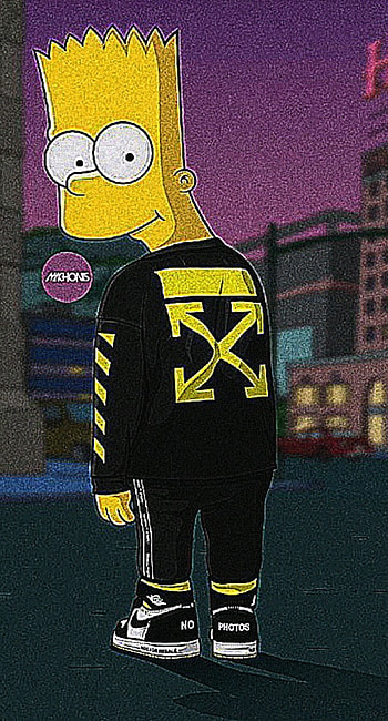 Bart Simpson off white, dibujos, animado, arte HD phone wallpaper