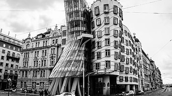 Dancing house, Prague, Ultra HD wallpaper