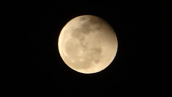 Full Moon, Yellow, Space, Moon, Black, Full HD wallpaper