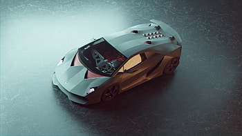 Top View, Lamborghini Sesto Elemento HD wallpaper
