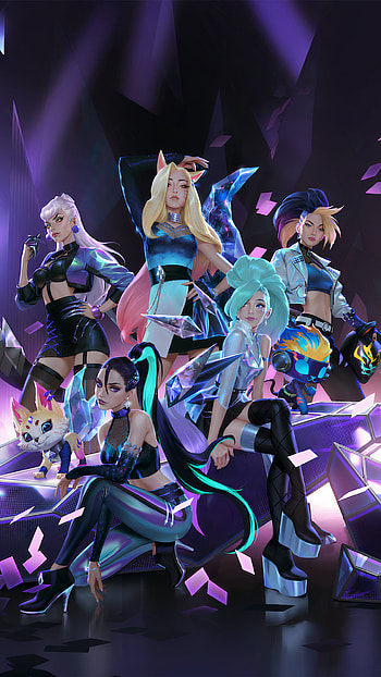 K/DA ALL OUT x SIXMOREVODKA, video game, League Of Legends HD phone wallpaper