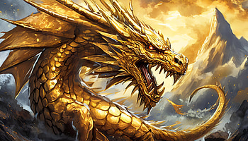 Golden Dragon Fantasy Ultra, fantasy, dragon, golden HD wallpaper
