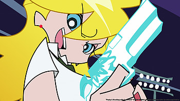 Panty & Stocking, panty and stocking with garterbelt, gun, blonde, panty HD wallpaper