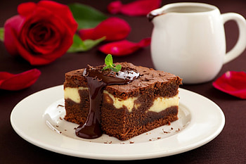 For You, roses, petals, with love, delicious, red roses, cake HD wallpaper