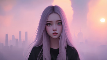 Girl Pink Hair Chromatic Elegance, anime-girl, anime, pink, artist, artwork, digital-art HD wallpaper
