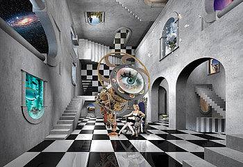 K-leidoscope, creative, fantasy, girl, kaleidoscope, eye HD wallpaper
