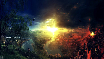 Heaven OR, Ot, Beautiful, Dark, Heaven, Sunny, Terrible, Hell, Fire HD wallpaper