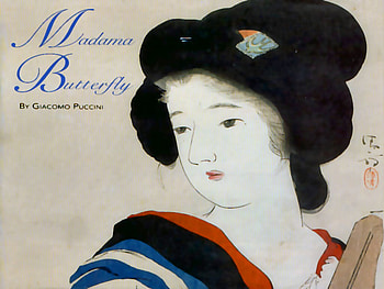 Madam Butterfly, classic, music, puccini, painting, art, opera, oriental HD wallpaper