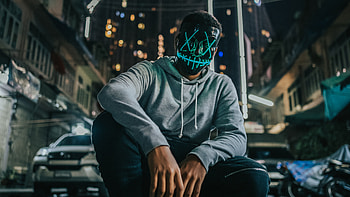 On Street, neon, mask, graphy HD wallpaper