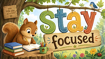 Stay Focused — Study Squirrel, Book, Motivational Poster HD wallpaper